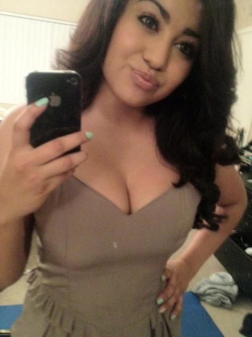 Hottest Amateurs - Busty babe in dress selfshot cleavage; Amateur Babe Other Hot 