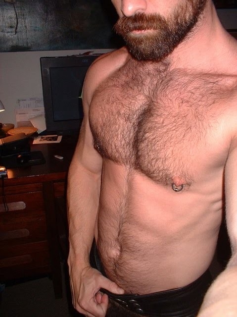 Piercing, beard, hairy chest... :); Men 