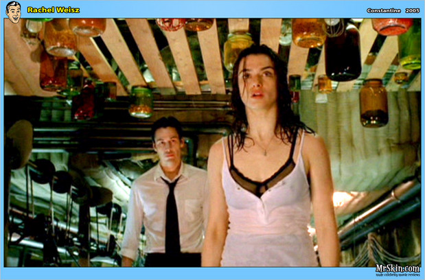 Rachel Weisz in a wet shirt; Celebrity 