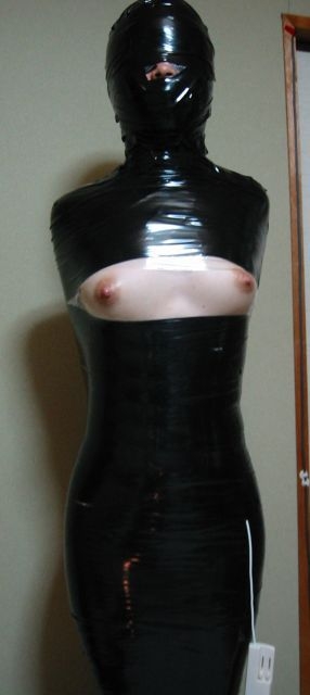 Wrapped and remotely controlled; Bondage Fetish Devices Gagging 