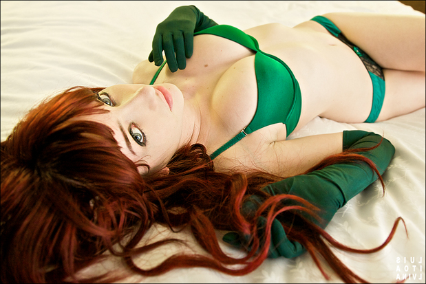 Flawless redhead Susan Coffey green panties and green bra; Panties Red Head 