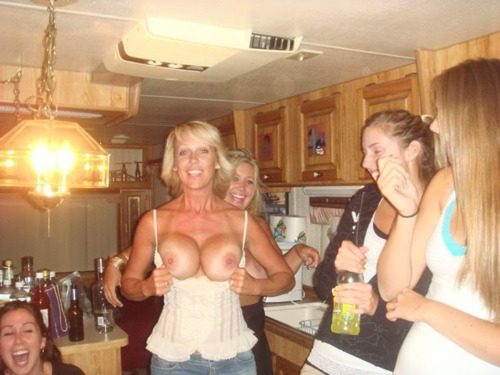 ...; Amateur Big Tits Blonde Flashing MILF Party 